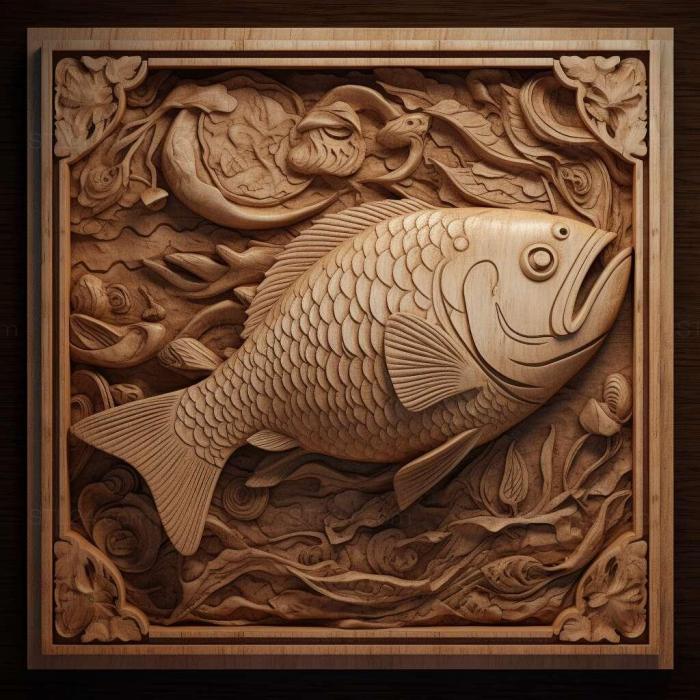 Nature and animals (Voilehvost fish 4, NATURE_728) 3D models for cnc